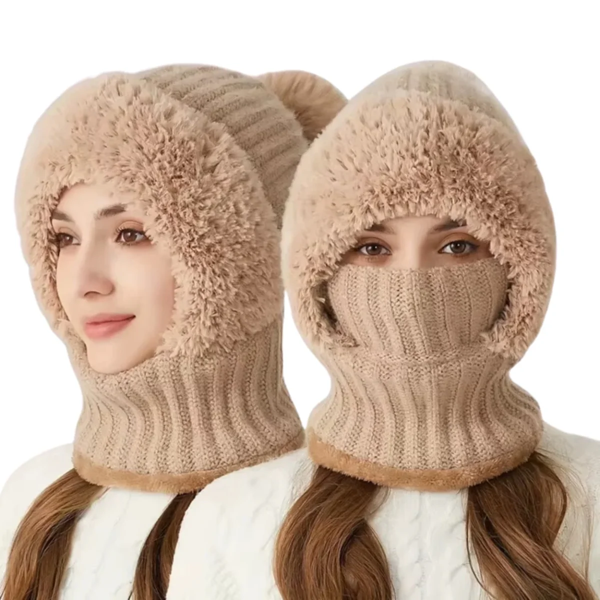 Bonnet Cagoule en Velours Femme – Image 6