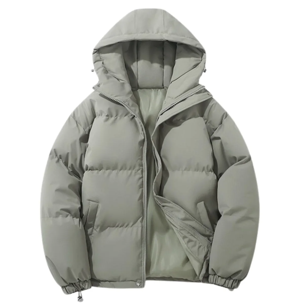 Manteau d’Hiver Unisexe Rembourré en Coton avec Capuche Amovible – Confort et Chaleur – Image 9