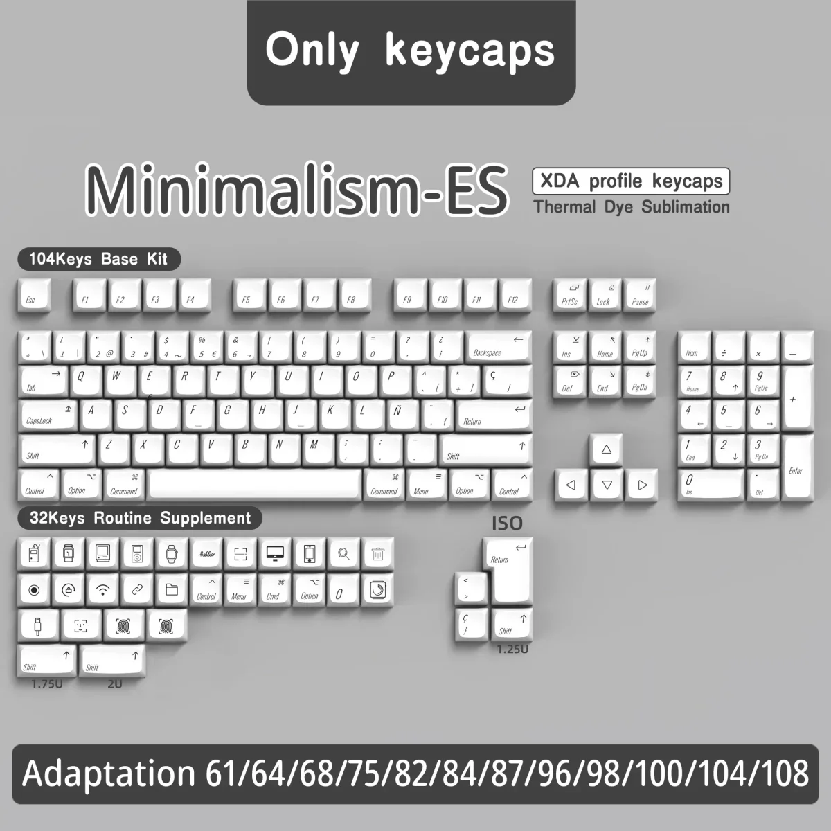 Keycaps AZERTY Minimaliste XDA – Image 4