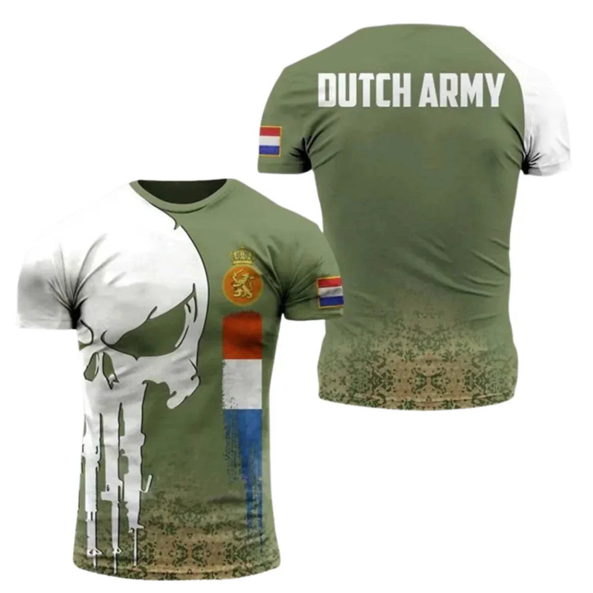 T-shirt Militaire Patriotique Style Armée Fierté Nationale – Image 3