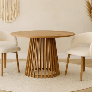 Table à manger ronde en bois - ALFORD