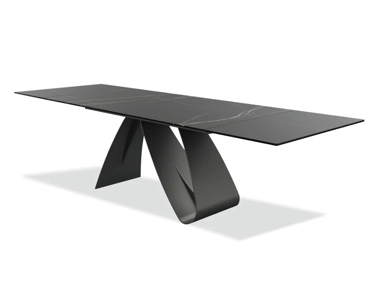 Table à manger extensible céramique marbre noir ALMA – Image 5