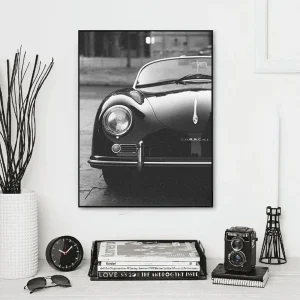Tableau Porsche Noir et Blanc