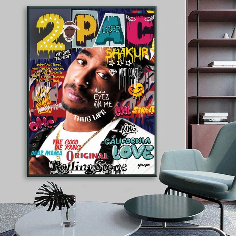 Tableau Tupac Street Art – Image 4