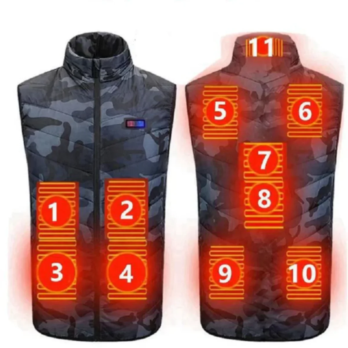 VESTE GYLET CHAUFFANTE ÉLECTRIQUE 11 ZONES – Image 5