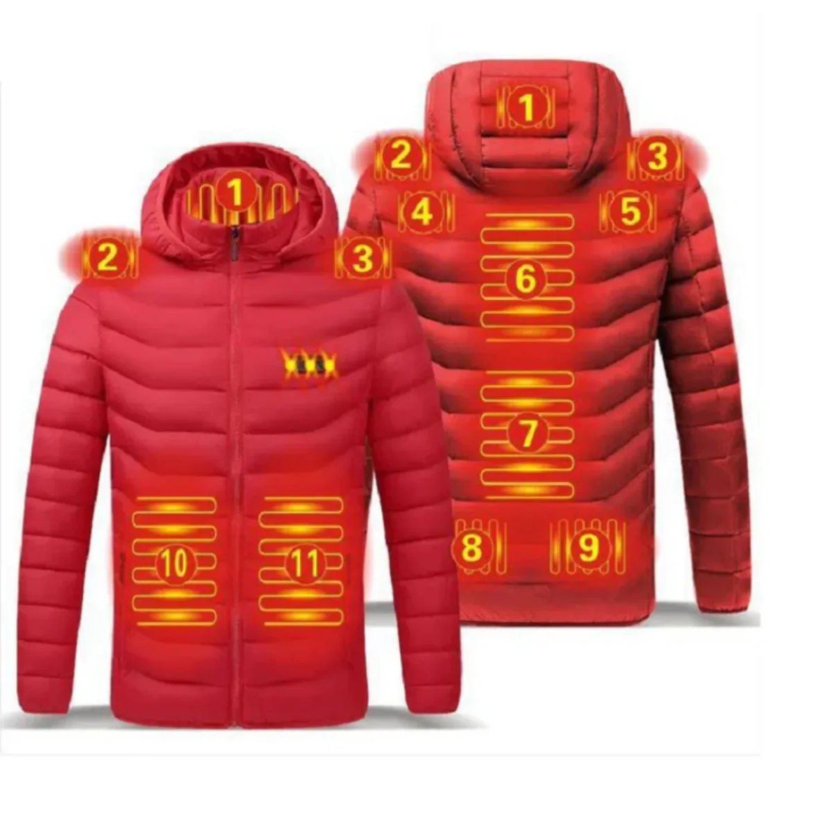 Veste à Capuche Chauffante Électrique à 11 Zones – Image 2
