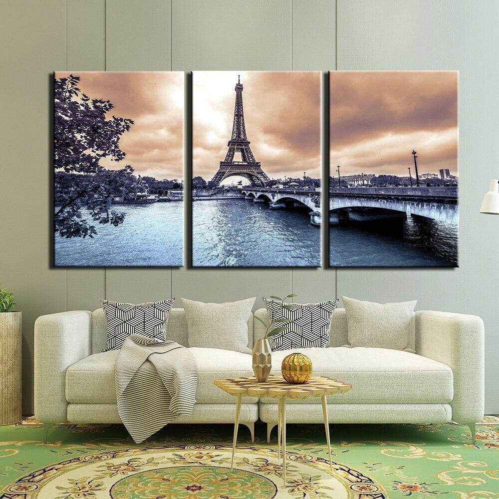 Tableau Paris, bords de Seine - Triptyque – Image 2