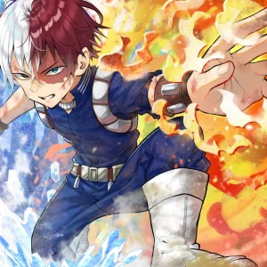 Tableau Boku No Hero Glace Et Feu